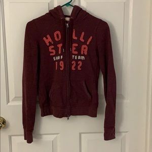 Hollister Hoodie.  Maroonish in Color.